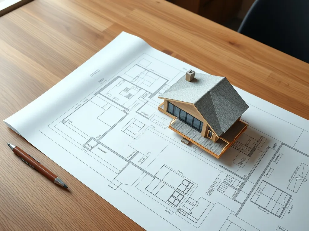 Architectural drawing of a modern house in Ottawa, clean lin